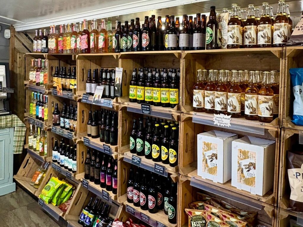 large selection of drinks at harkers farm shop large selection of drinks at harkers farm shop